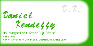 daniel kendeffy business card