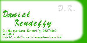 daniel kendeffy business card